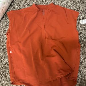 FIGS Women's Sleeveless Scrub Top in Burnt Orange